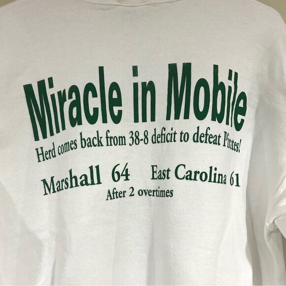 Vintage 2001 East Carolina Vs Marshall Football Shirt - Picture 4 of 5
